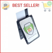 5 Pack - Heavy Duty Magnetic Badge Holders - Fold Over Shirt Pocket or Belt- Two