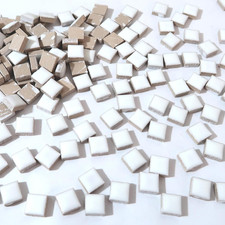 200 Pieces Square Mosaic Tiles for Crafts Bulk, Ceramic Mosaic Pieces 16 Colors