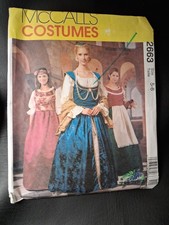 McCalls 2663 Medieval Renaissance Costume Girls Childs 5-6 Sewing Pattern