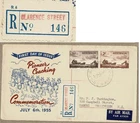 Australia 1955 Royal Cobb & Co Coach FDC Cover REGISTERED Clarence Street to NZ