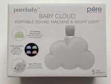 Baby Cloud Portable Sound Machine  Color-Changing Night Light PURE Enrichment