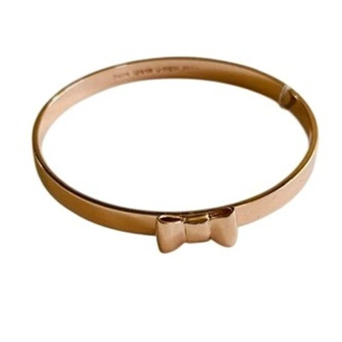 Bracciale Kate Spade Take a Bow oro rosa nuovo con etichette designer di fascia alta raro 7 5"