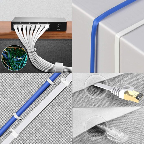 Cat 8 Ethernet Cable 3 FT 2Pack 40Gbps 2000Mhz High Speed Flat Cat8 Cable Pat... - Picture 6 of 7