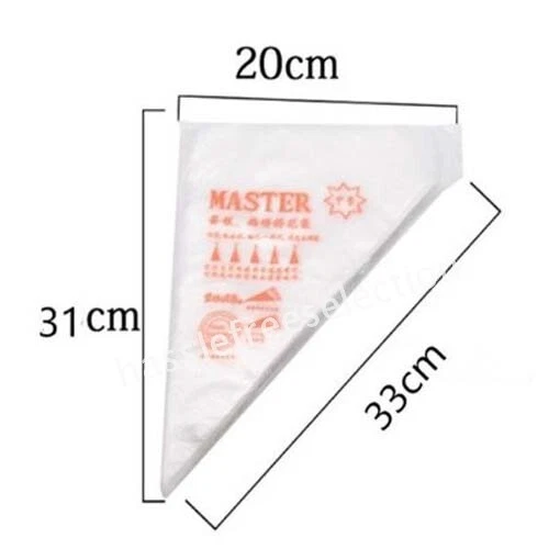 100/200X Disposable Plastic Piping Icing Cake Bags Frosting Nozzles Decor Pastry - Picture 8 of 9