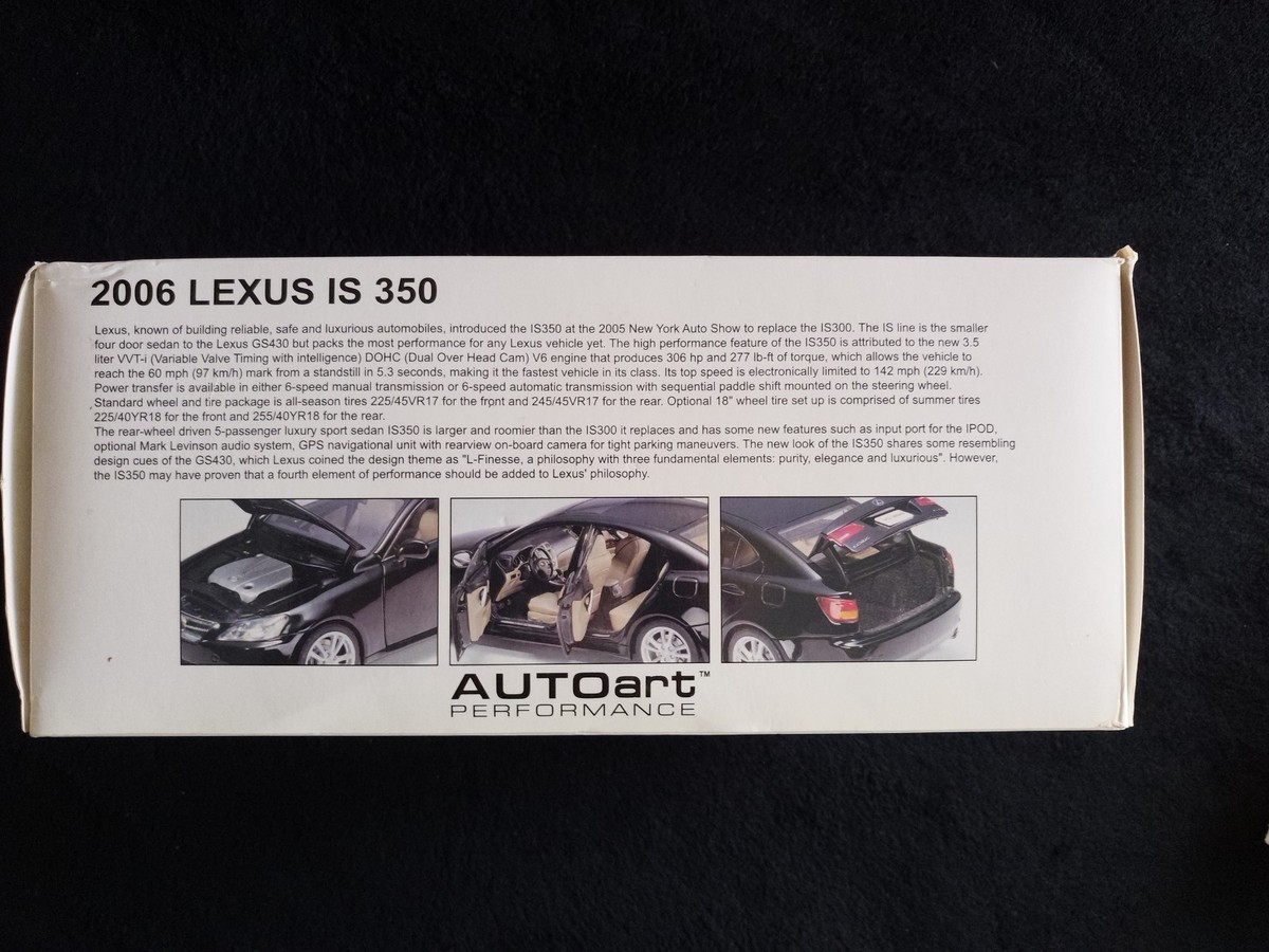 Lexus IS 350 黒 1/18 ミニカー1/18 Auto art 1/18 AUTOart LEXUS IS 350 IS350 2006 (LHD) (BLACK) Diecast