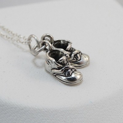 silver baby booties