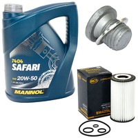 MotoröL Set 20W-50 5 Liter + ÖLfilter SH 425 L + Schraube FüR Mercedes G-Klasse