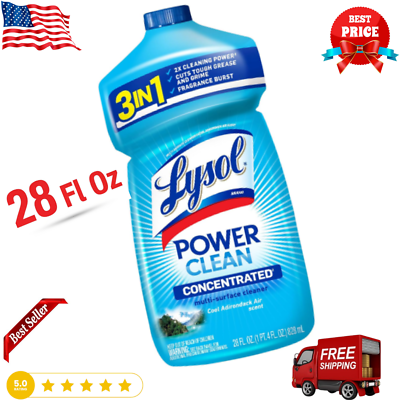 #ad Lysol Power Clean Multi Surface Cleaner 2x Concentrated Pour Cool Adirondack $9.95