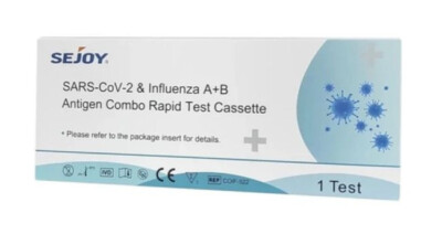 3in1 SEJOY COMBO Test Influenza A+B & Schnelltest Antigen Selbsttest Corona 20x