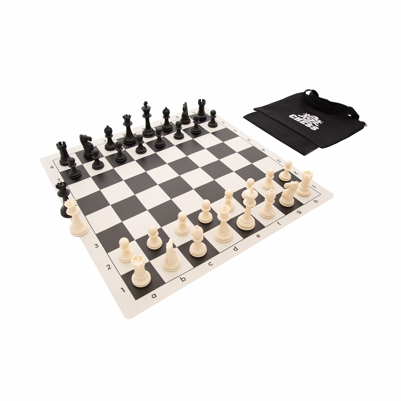 WE Games Best Value Tournament Chess Set - 20 in. Vinyl Board