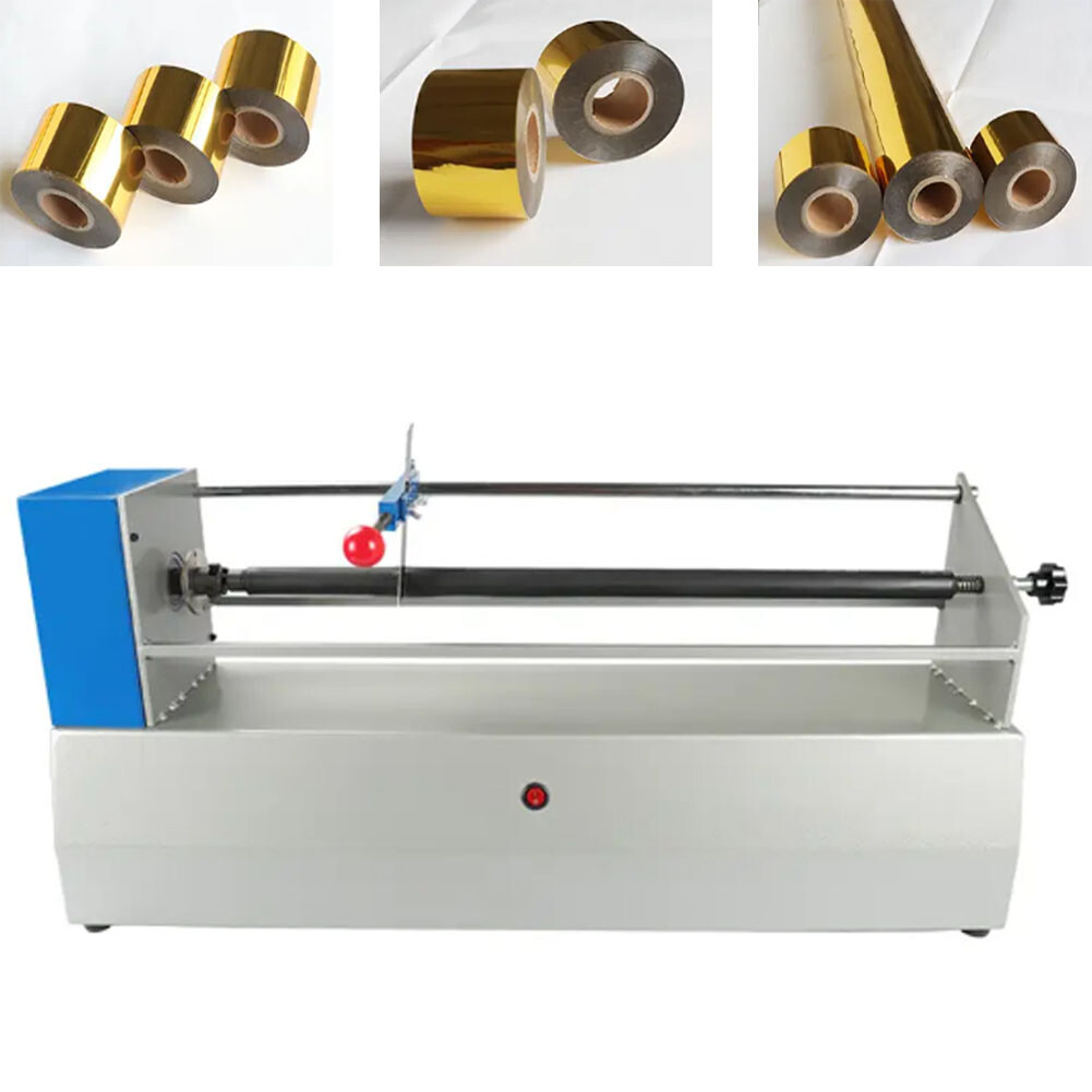 Hot Stamping Electric Hot Foil Paper Cutter Roll Slitter 1"" Core 110V