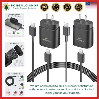 2 Pack 25W USB C Charger & 6FT Fast Charging Cable - Compatible with Galaxy S22