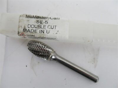 McMaster SE-5 , 1/2'' Carbide Oval/Egg Head Double Cut Bur