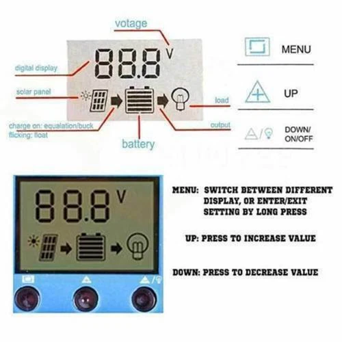 Solar Panel Regulator Charge Controller 12V/24V Auto Focus Tracking MPPT PWM - Picture 50 of 55