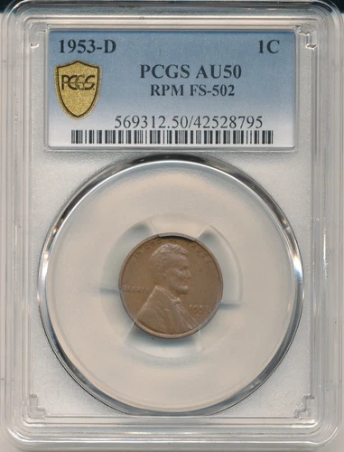 1953-D&D 1c  FS-502 PCGS AU50