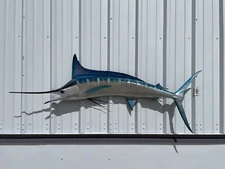 75" Blue Marlin Half Mount Fish Replica - Quick Production