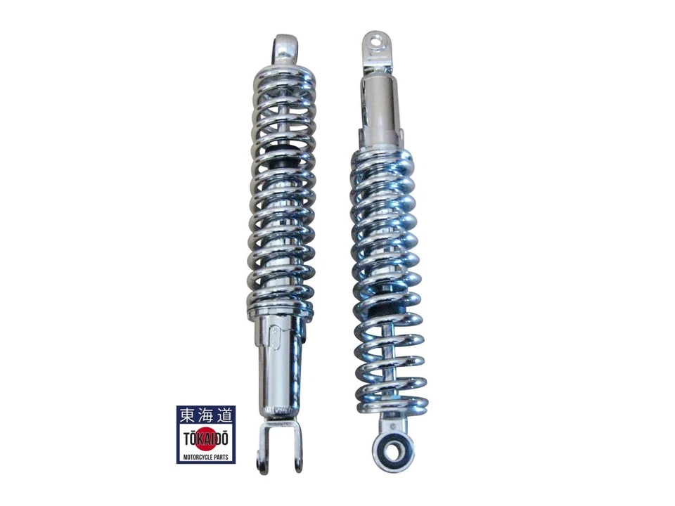 2x amortisseur chromé la paire pour Honda Scrambler CL350 K0-K5 de 1968-1973 - Photo 3/4