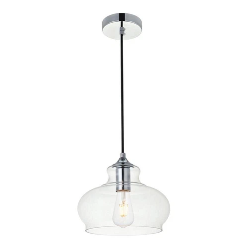 Living District Destry 3-Light Metal Pendant in Black and Clear - Picture 1 of 3