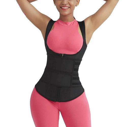 Faja Para Adelgazar Reductoras Abdomen Faja De Ejercicio Tank Top Mujer y Hombre - Picture 3 of 38