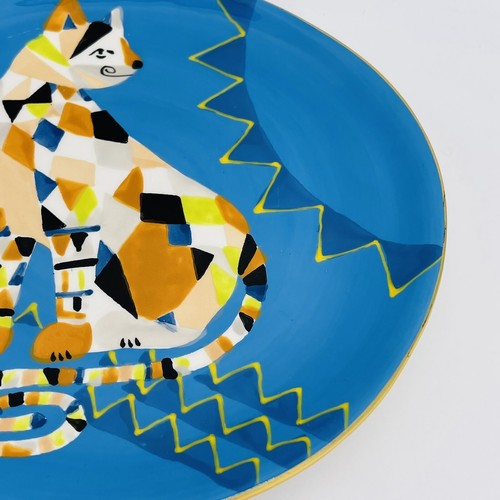 WEST ELM MOSAIC ART CAT CERAMIC DECORATIVE PLATE-HOME DECOR-KITCHENWARE-ANIMALS - 第 8/10 張圖片