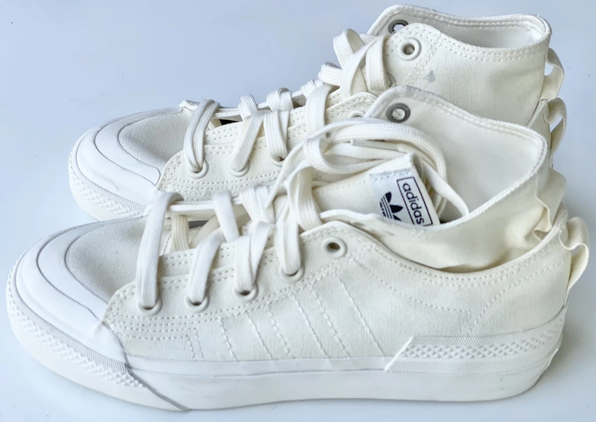 Adidas Originals Men\'s Nizza Hi DL Cream/White Sneakers G58620 Size 6 Brand  New | eBay