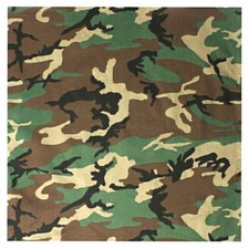 Camo Scarf Bandanas Large 22" Camoflage Bandana Headwrap Cloth Biker 100 cotton