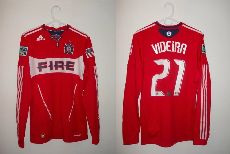 Chicago Fire 2011 Game/Match Used/Worn MLS Soccer Jersey - Videira, Auto., LOA