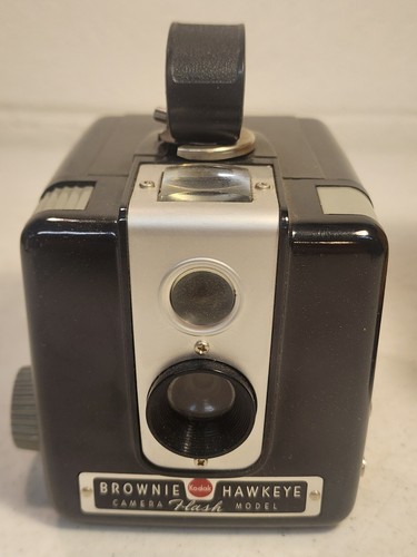 Vintage 1950's Kodak Brownie Hawkeye Camera Flash Model With Box Untested READ - Picture 4 of 10