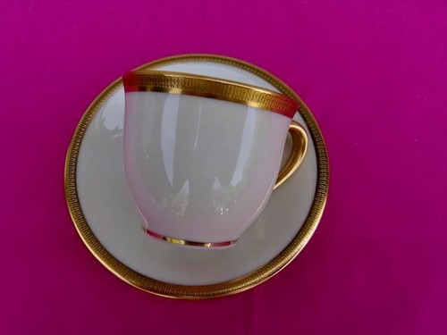 LENOX *SMOKING* DEMITASSE TASSE TASSE & UNTERTASSE UNBENUTZTER GOLDRÜCKENSTEMPEL - Bild 6 von 6