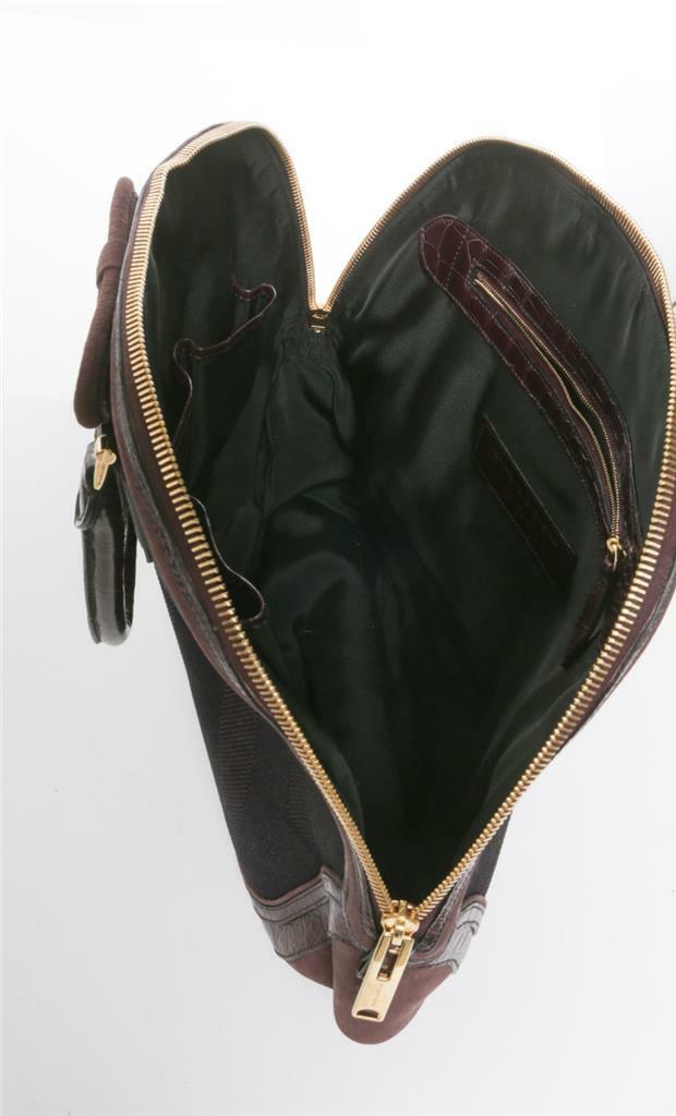 BURBERRY Plum Orchard X-Large Satchel Bag Handbag Nubuck