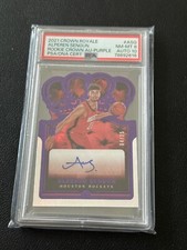 2021-22 Panini Crown Royale Alperen Sengun RC Rookie Auto Purple /25 PSA 8 10