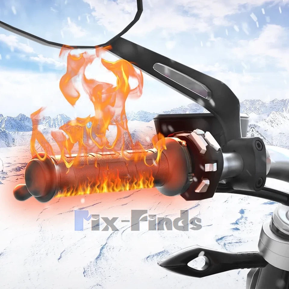 ATV Universal Warm Grip Electric Hand Heated Grips Handlebar Warmer Motorcycle - Image 3 of 4
