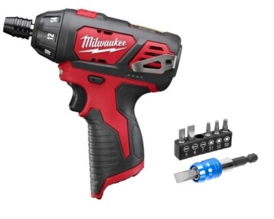 New Milwaukee M12 2401-20 1/4 inch Cordless Hex Screwdriver & 7-Piece Bit Set