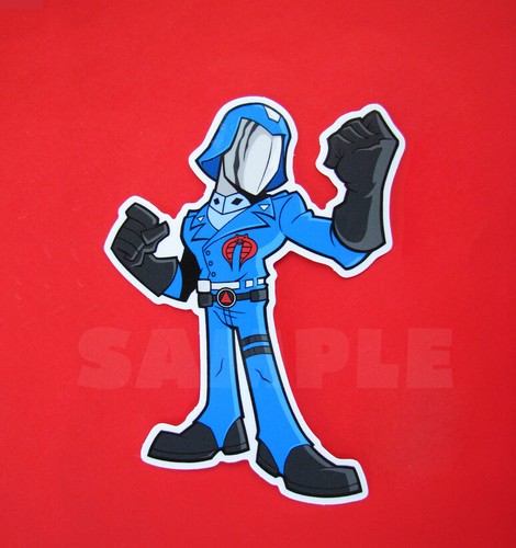 Cobra Commander Vinyl Sticker G.I. Joe Skateboard Car Laptop Decal 80s ...