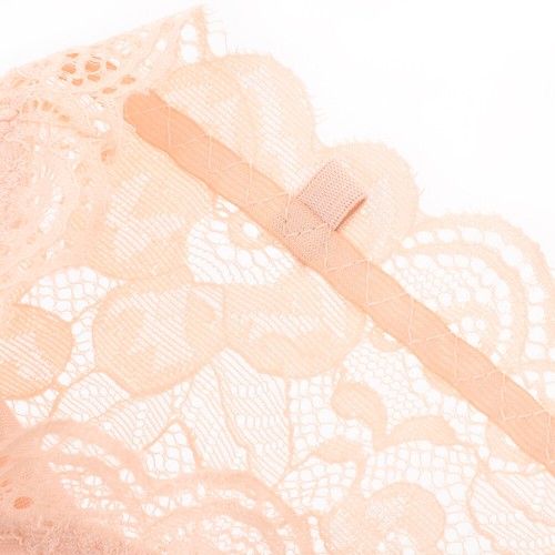 3PCS Womens Floral Lace Stretchy Strapless See Through Bandeau Tube with Bra - Picture 12 of 12