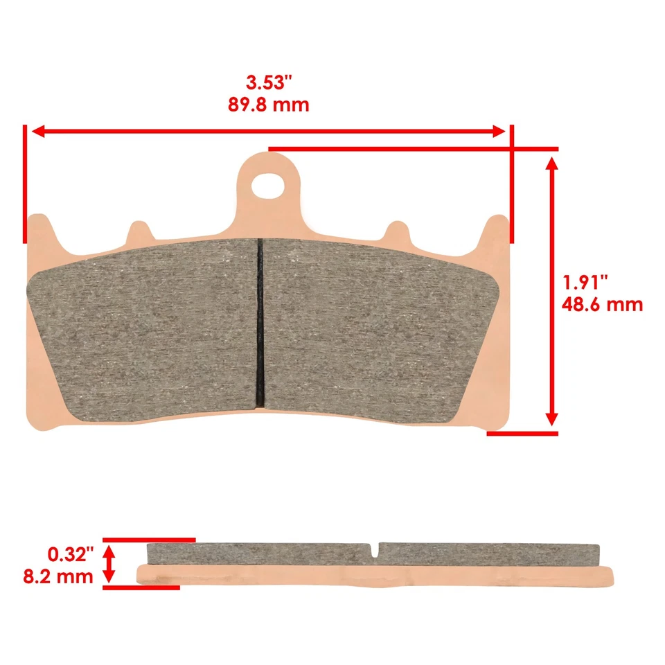 Sintered Front And Rear Brake Pads for Kawasaki ZX900 Ninja ZX-9R 1997-2001 - Image 2 of 4