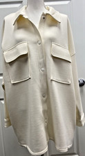 Women’s Stylus Shacket Ivory Color Size Xxl Euc