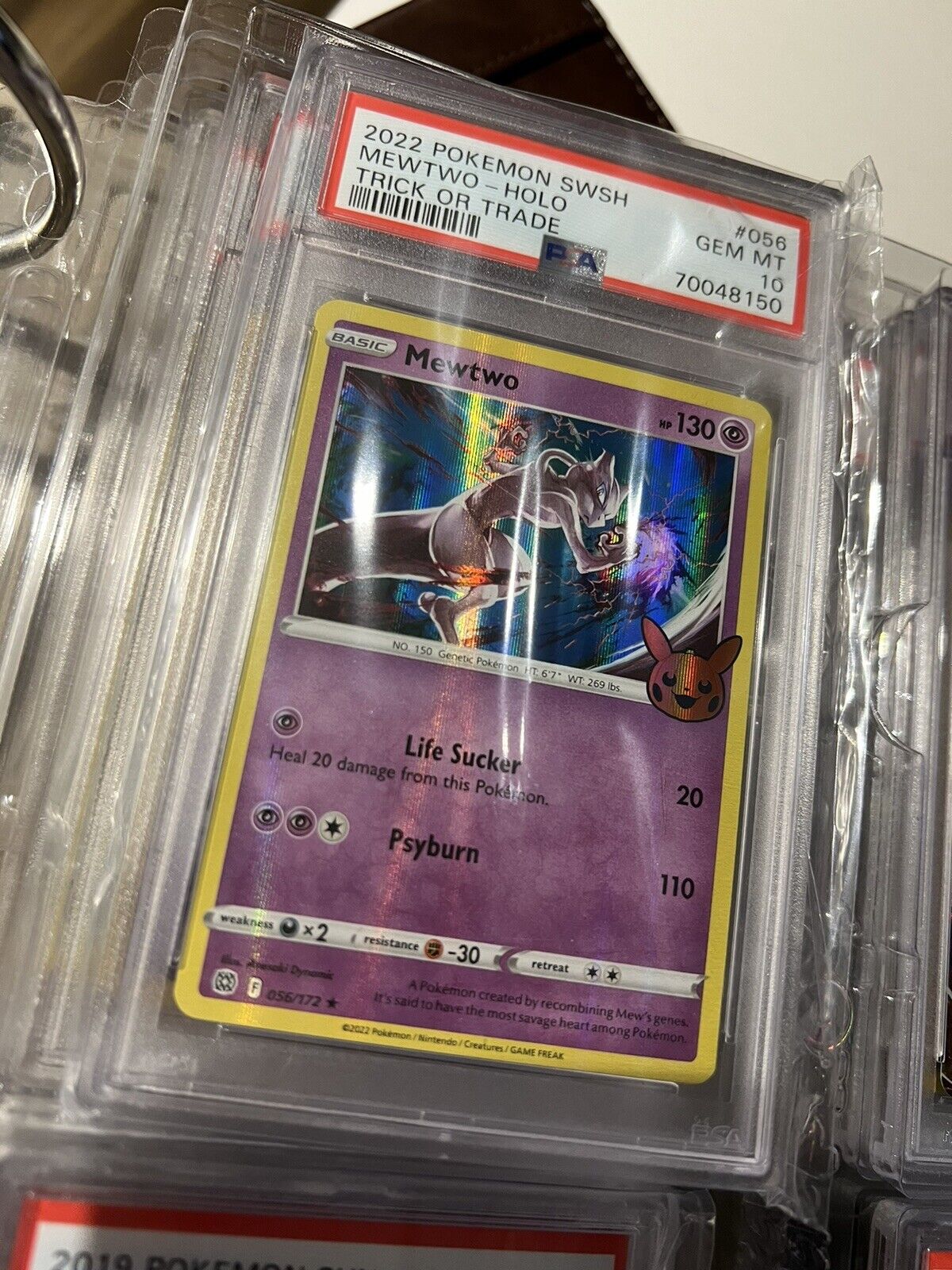 Mavin  Pokemon TCG Mewtwo 56/172 Holo Rare Card Halloween Trick Or Trade  MINT