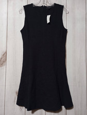 Banana Republic Dress Ladies Small Black White Polka Dot Fit and Flare Sleeveles