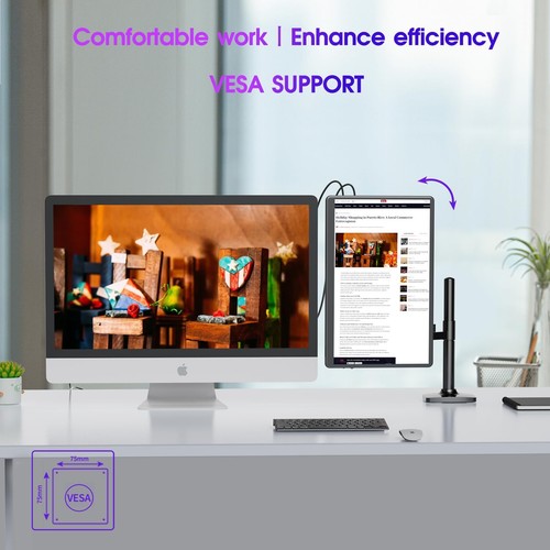 14" 1920x1080 Portable Monitor Touchscreen HDMI Monitor Extend Second Display - Picture 9 of 10