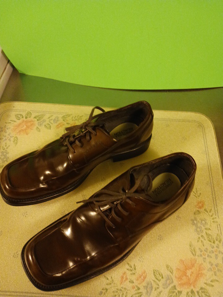 SAOLA Scarpe eleganti Kenneth Cole Reaction uomo 10 M Oxford pelle marrone casual stringate
