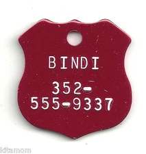 Mini Badge Police Law K-9 Team Cop Dog Pet ID Tag
