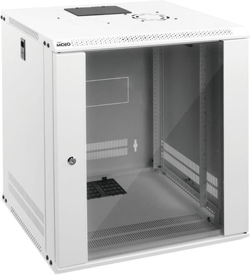 12U Wall Mount Rack Network Cabinet for 19'' IT Equipment,With Lockable Glass Doo