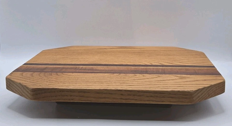 Handmade Natural Woods Lazy Susan 12" Serving Board • Charcuterie • Centerpiece - Image 2 of 4