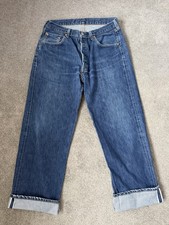 Vintage Levi’s Selvedge 510 Made in USA Oversized Funny Care Tag Loose W34 L32