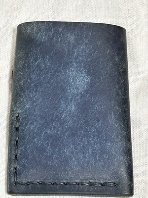 CRAFT & LORE TWOBIT MINIMALIST WALLET INDIGO BLUE PUEBLO LEATHER NEW SOLD OUT