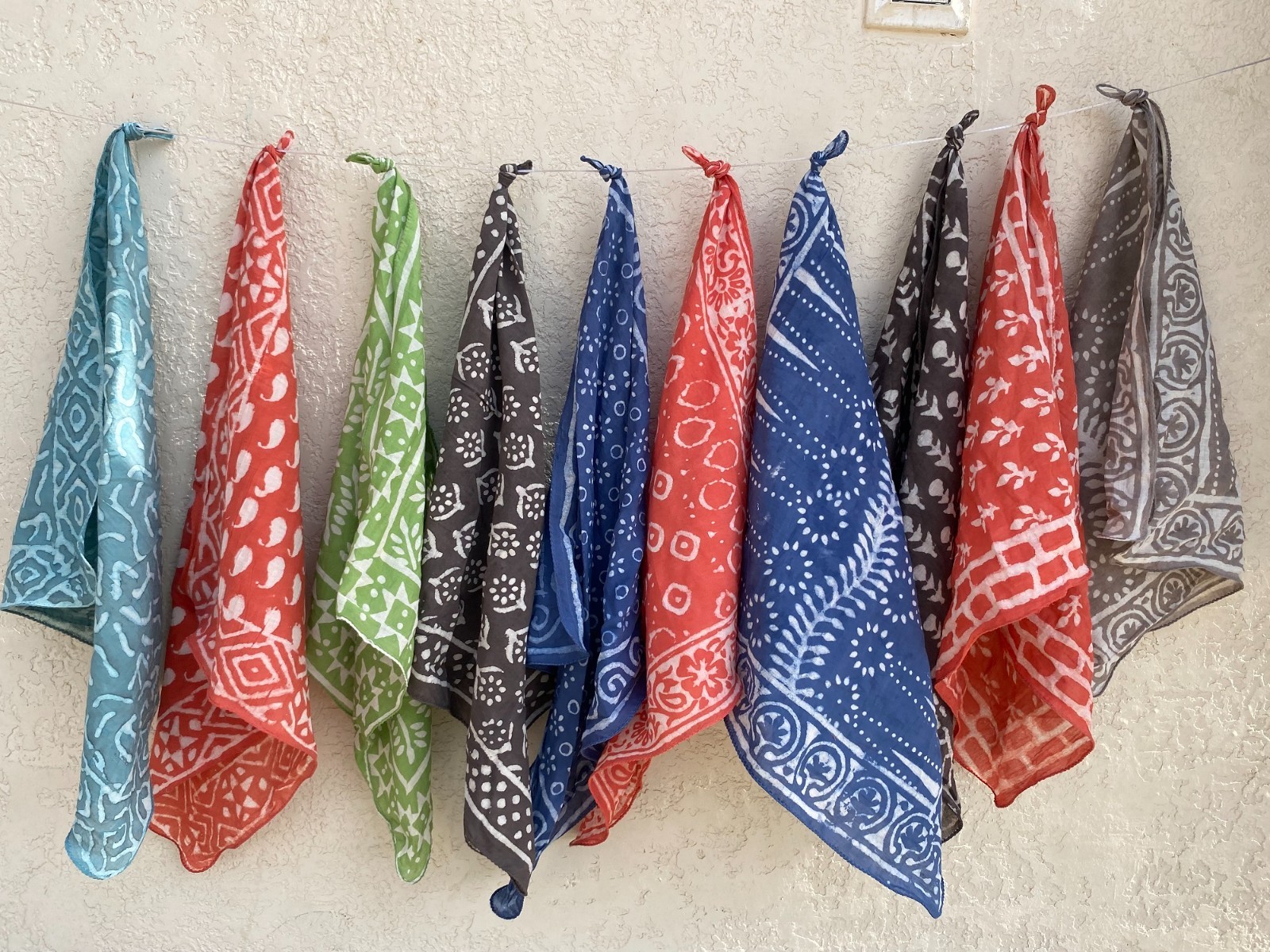 Set of 10 Organic Cotton Unique Bandana Paisley Design Scarf High-Quality