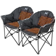 Heated Camping Chair, Portable Heated Camping Chairs Outdoor, Padded Oversized