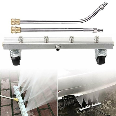 #ad Undercarriage Pressure Car Washer Attachment 4000PSI Cleaner Water Broom 4Nozzle $32.99