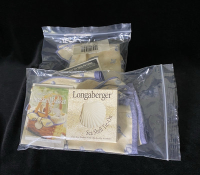 Longaberger Beachcomber Shoreline Liner and Seashell Shoreline Liner w/tie on